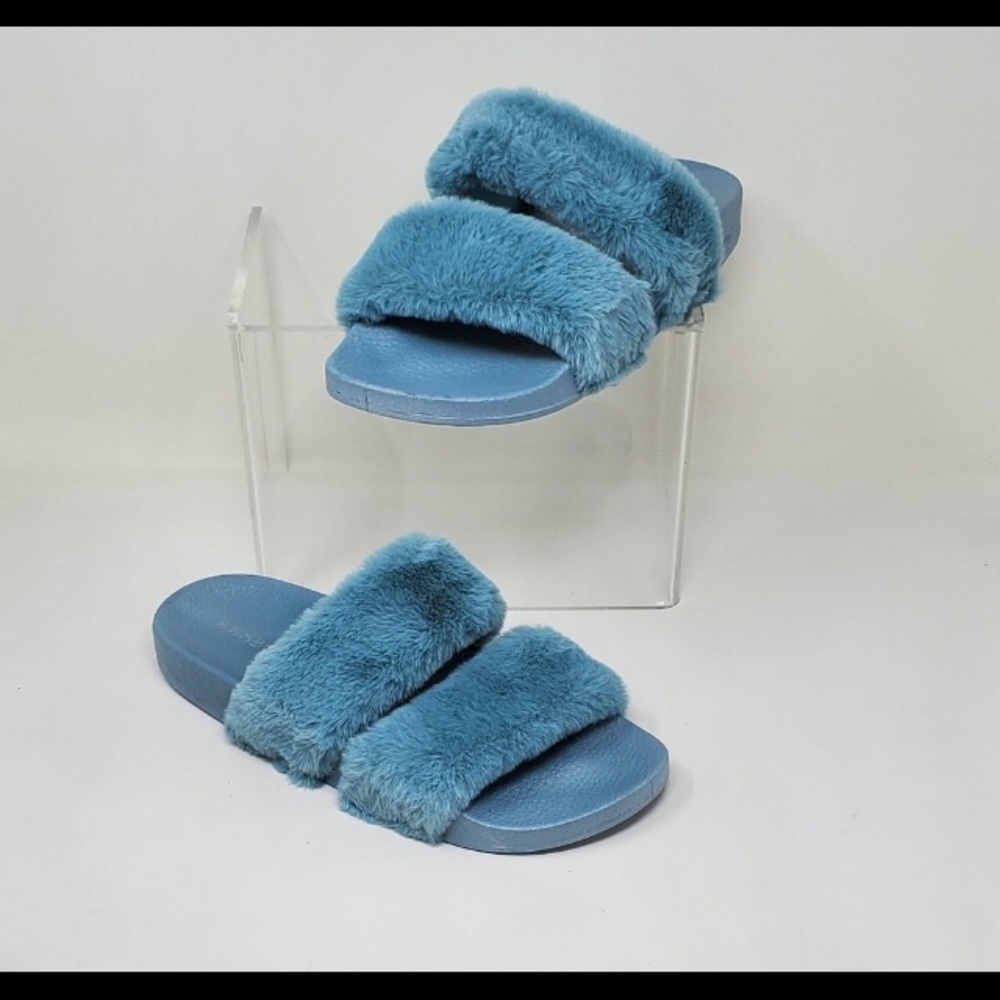 TWO LEFT!Faux fur open toe slide slippers/sandal - Picture 4 of 7